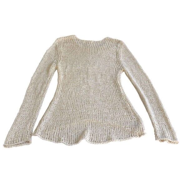 Sans Souci Women Beige Knit Pullover Sweater Medium - Picture 4 of 7